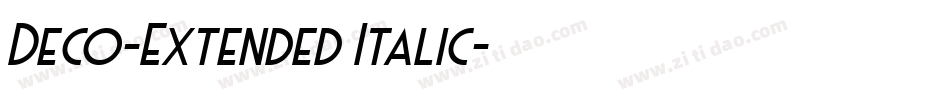 Deco-Extended Italic字体转换